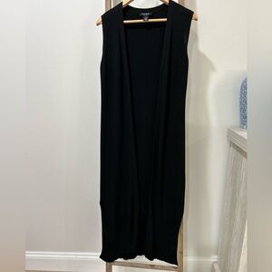 White House Black Market Black Sweater Cardigan Ankle Length Size Small